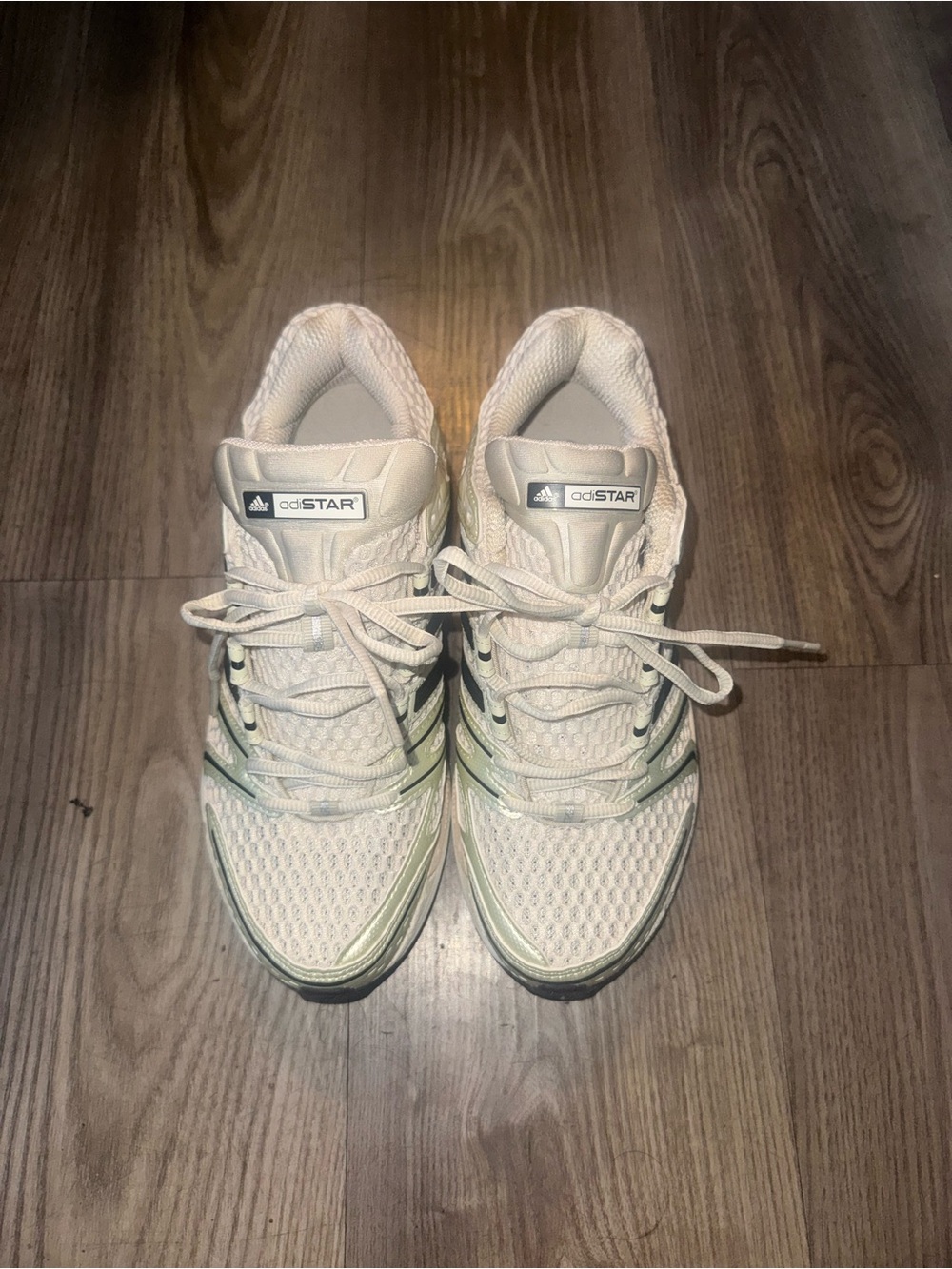 adidas adistar Women's Athletic Sneakers in Off-White with Pale Green Accent